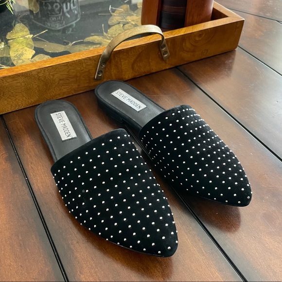 Steve Madden Shoes - Steve Madden Black Studded Mules